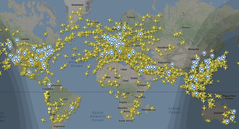 Bildkälla: Flightradar24.com Bildkälla: Flightradar24.com